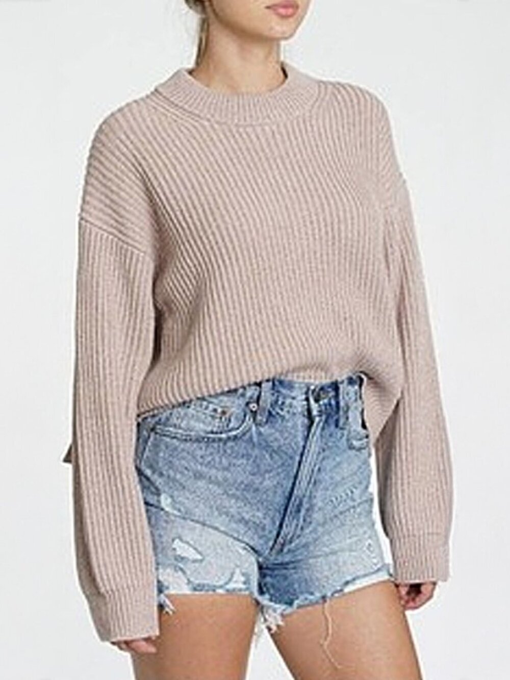 PISTOLA Blush Pink Cotton Chunky Knit Sweater Size S